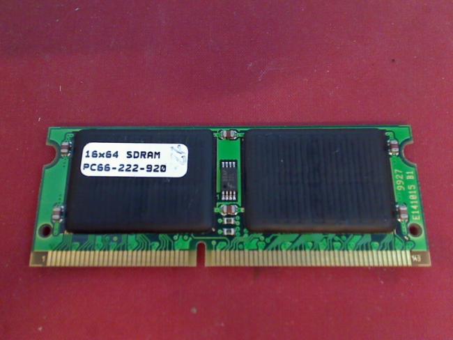 16x64 SDRAM PC66-222-920 SODIMM Ram Arbeitsspeicher IBM ThinkPad 600 Type 2645