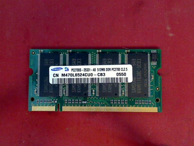 512MB DDR PC2700S Samsung SODIMM Ram Arbeitsspeicher Fujitsu Amilo D1840 D1845