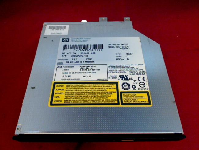 CD-RW/DVD Drive GCC-4241N mit Blende & Halterung HP Compaq nx9005 (1)