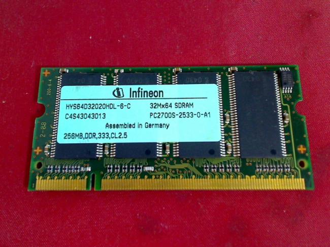 256MB DDR PC2700S Infineon SDRAM SODIMM RAM Acer 1690 1691WLMi