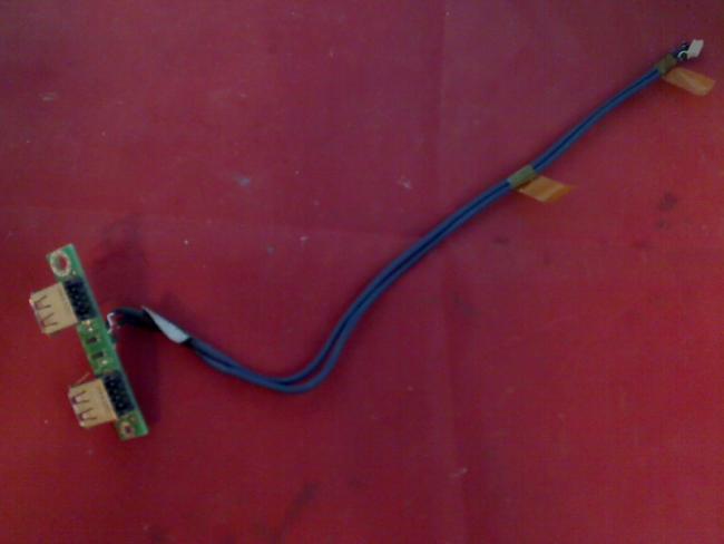 USB Port Buchse 2-Fach Board & Kabel Cable Gericom Cinema XXL 25360