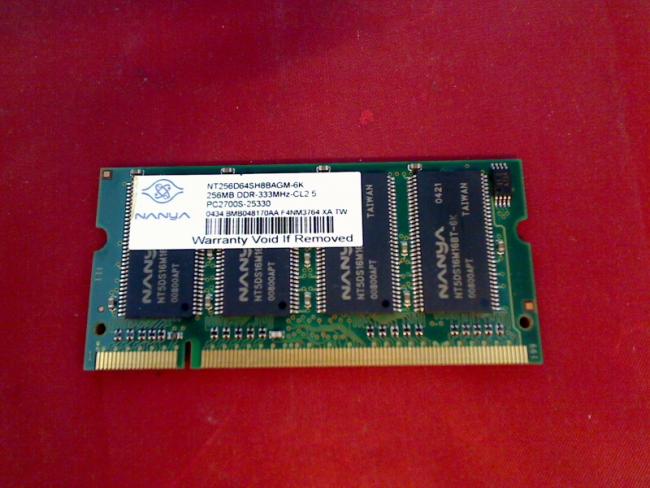 256MB DDR PC2700S 333MHz NANYA RAM SODIMM Memory Acer Travelmate 3200 ZA1
