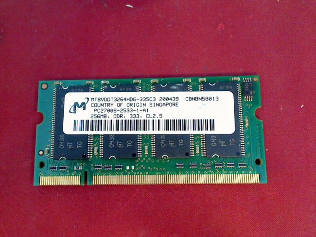 256MB DDR 333 PC2700S MT SODIMM RAM Arbeitsspeicher Siemens LifeBook C1110