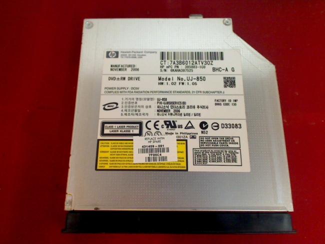 DVD Brenner IDE UJ-850 mit Blende & Halterung HP DV6000 DV6167EA