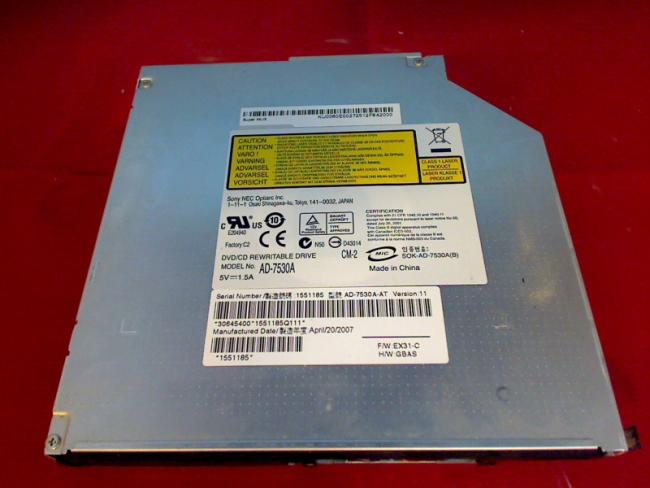 DVD Brenner AD-7530A mit Halterung ohne Blende Acer Aspire 9300 9303WSMi