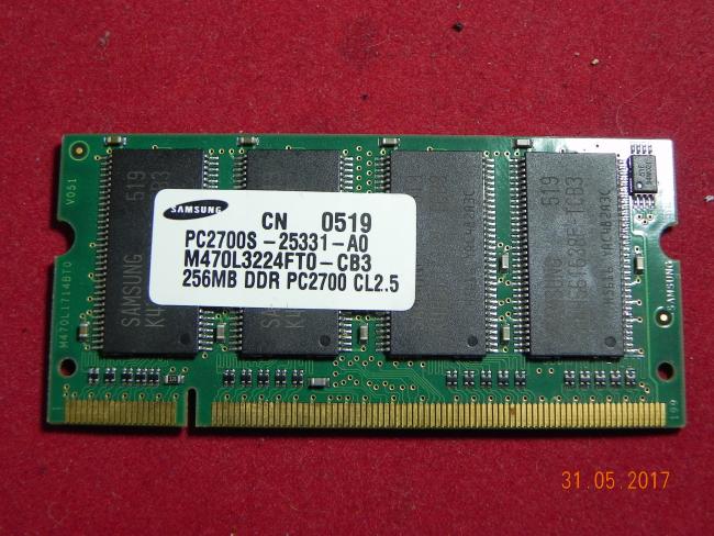 256MB DDR PC2700 Samsung SODIMM Ram Arbeitsspeicher ASUS A4000