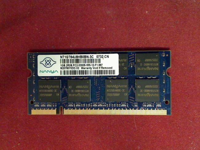 1GB DDR2 PC2-5300S NANYA SODIMM Ram Arbeitsspeicher Dell D430 PP09S