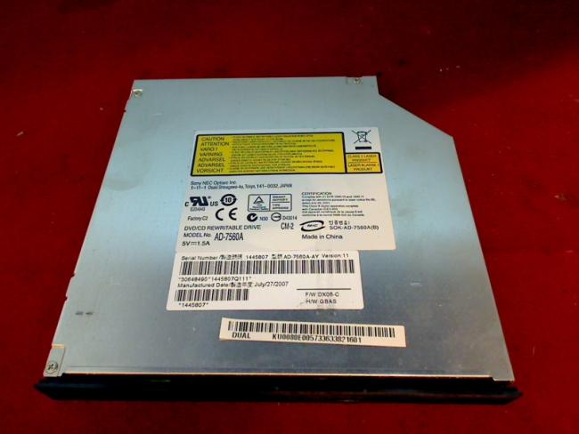DVD Brenner AD-7560A IDE mit Blende & Halterung Acer 7520G ICY70 (4)