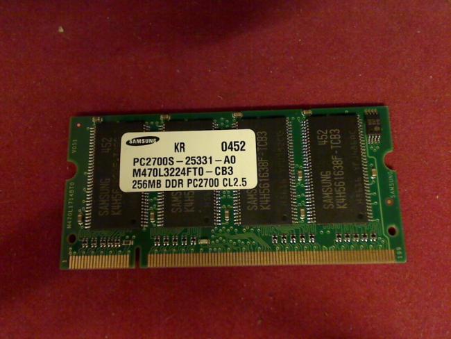 256MB DDR PC2100S Samsung SODIMM Ram Arbeitsspeicher Acer Aspire 1360 MS2159