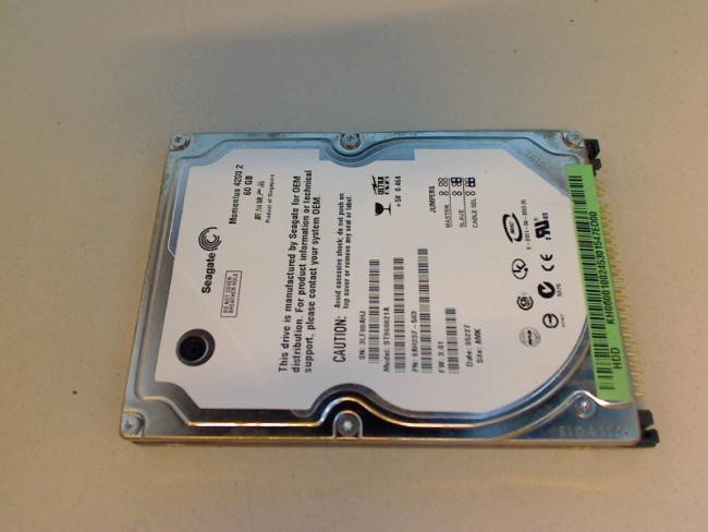 60GB Seagate ST960821A 2.5\" IDE HDD Festplatte Acer Aspire 1670 LW80