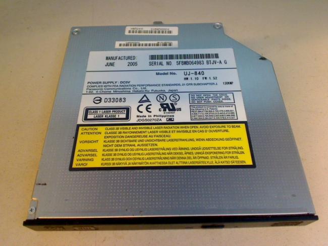 DVD Brenner Writer UJ-840 IDE Blende Halterung Toshiba Satellite M60-139