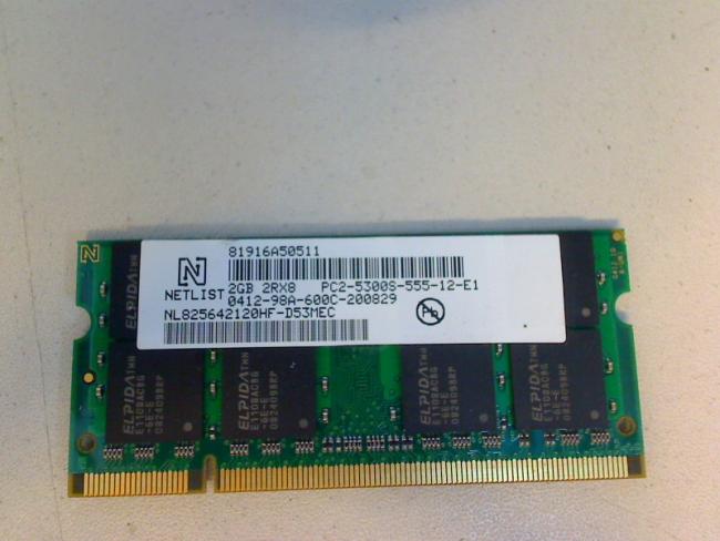 2GB DDR2 PC2-5300S NETLIST SODIMM RAM Dell Studio 1535 PP33L