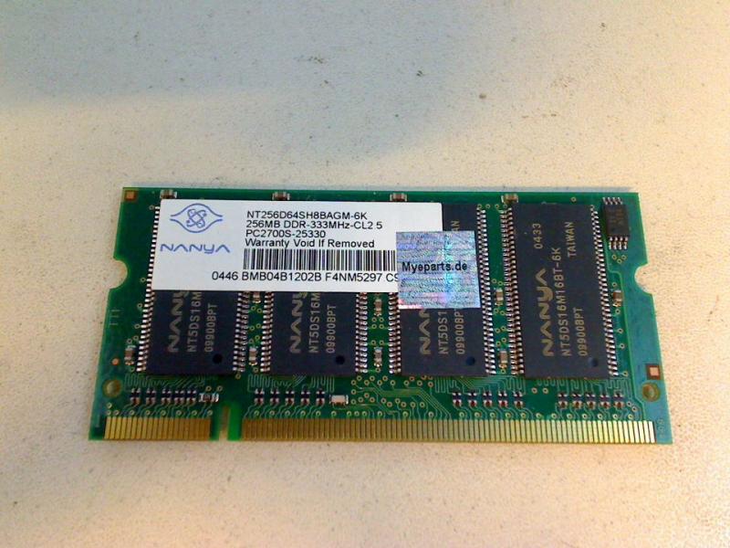 256MB DDR PC2700S SODIMM 333MHz Ram Acer 1360 1362LM