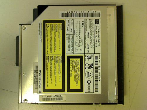 DVD Brenner SD-R6012 mit Blende & Halterung Toshiba S2430-201