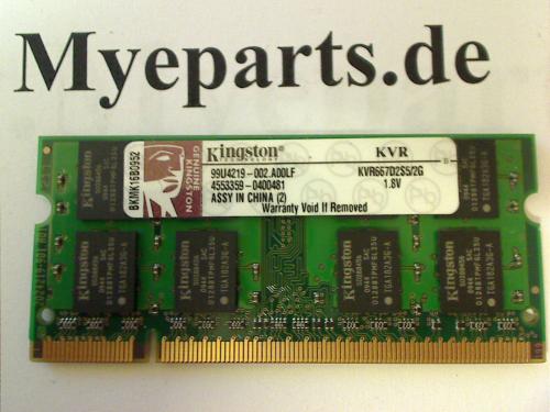 2GB Kingston kvr667d2s5/2g SODIMM Ram Arbeitsspeicher Asus F3SV