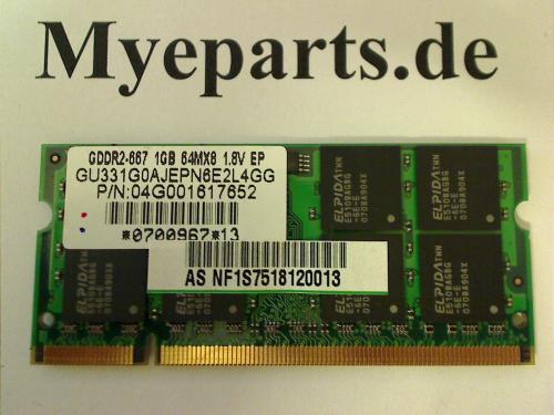 1GB DDR2 667 SODIMM Ram Arbeitsspeicher Asus F3SV