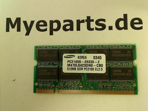 512MB DDR PC2100 SODIMM Ram Arbeitsspeicher Dell PP05L D600
