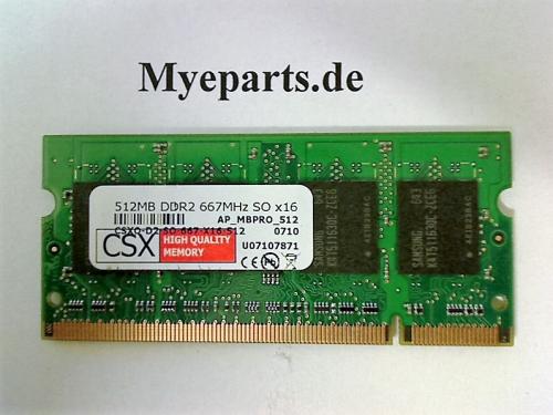 512MB DDR2 667 SODIMM CSX Ram Arbeitsspeicher Memory Toshiba P100-490