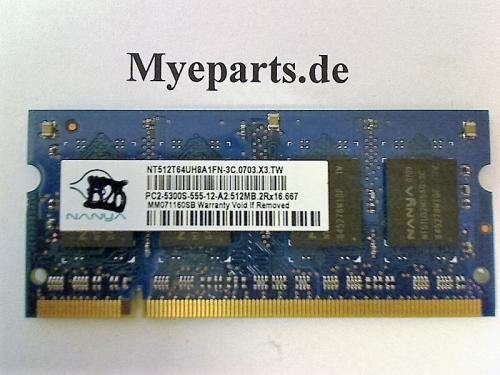 512MB DDR2 PC2-5300 Nanya Ram Arbeitsspeicher Memory Toshiba P100-490