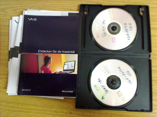 Handbuch Bücher Treiber CDs für PCG-8U1M VGN-A617M