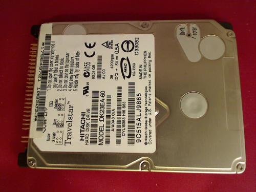 60GB HDD Festplatte IDE 2.5" Hitachi DK23EA-60 Sony PCG-Z1RMP PCG-582M