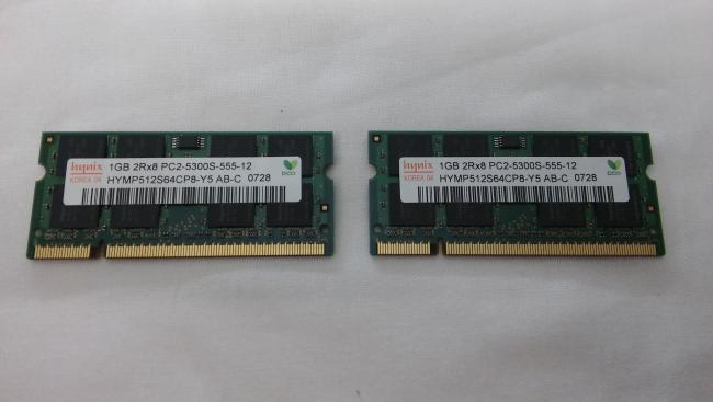 2x RAM Arbeitsspeicher 1GB 2Rx8 HP Compaq 6710b