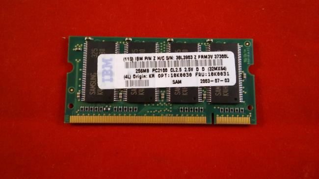 RAM Arbeitsspeicher 266 MB IBM Thinkpad 370 (2373)
