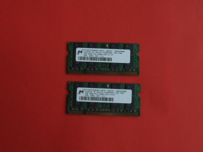 2 x 2GB RAM Arbeitsspeicher 2Rx8 PC2-5300S Lenovo Thinkpad T61p
